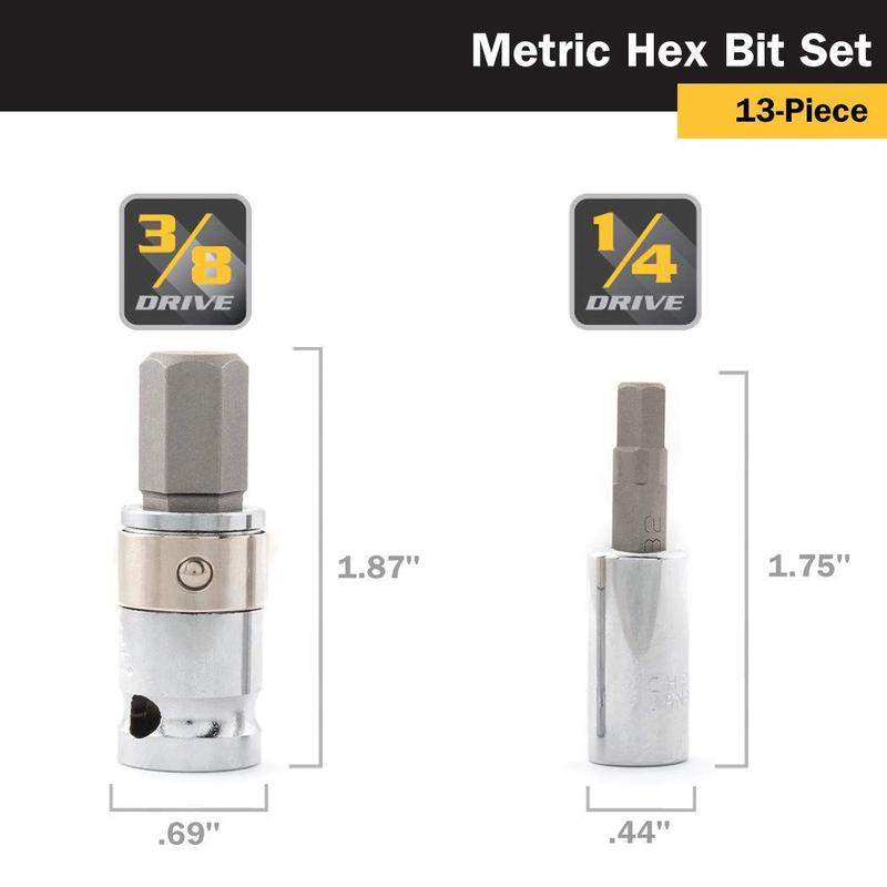 Conjunto de Brocas Hexagonais Titan 16112 (13 Peças) com Suporte